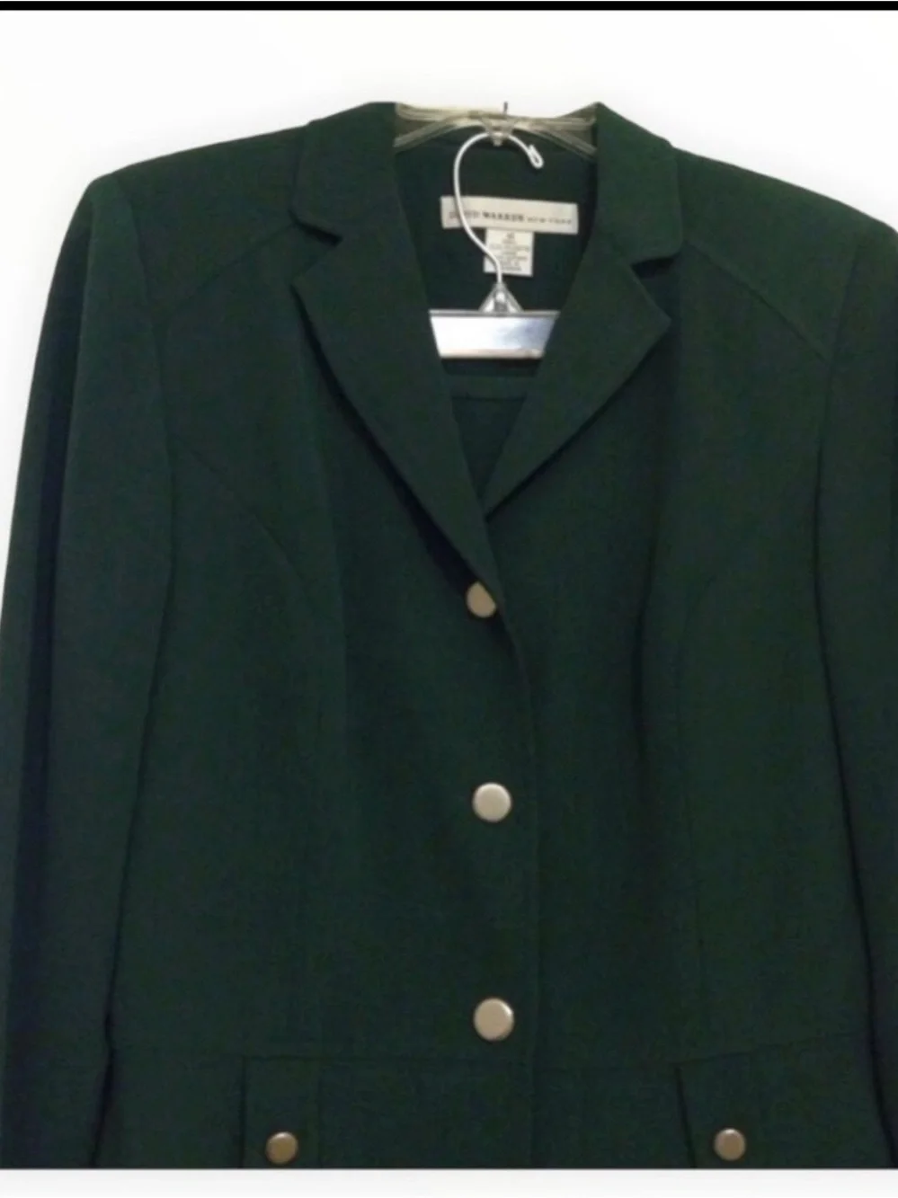 🔴 Women's Dark Green Tailored Skirt Suit - Classic Two-Piece- Size 10